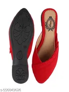 Shoetopia Solid Mules Red Size 4