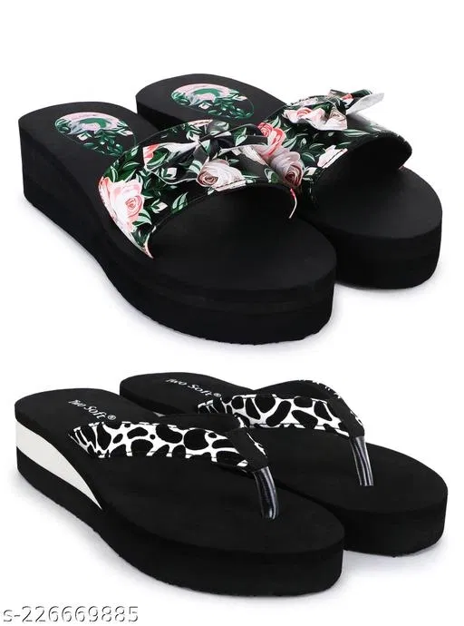 EVA Flip-flops for Women (Black, 5)