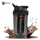 Plastic Gym Shaker Bottle (Black, 500 ml)