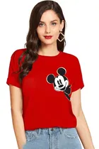 Half Sleeves Printed T-shirt for Women & Girls 