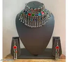 Jewellery Set for Women & Girls | Necklace, Necklace for Women, Choker Necklace for Women | Traditional Meenakari Choker Necklace Jewellery Set with Fish Hook Earrings | Necklace Set for Women | Accessories Jewellery | Birthday & Anniversary Gift
