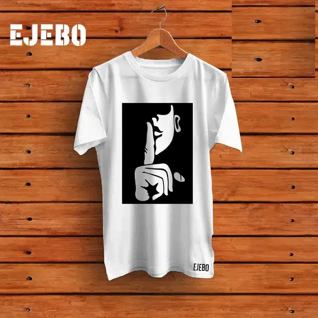 Half Sleeves Printed T-shirt for Men (White, XXL)
