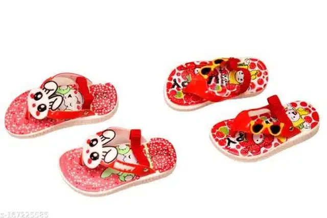 LifeO Sandals for Kids (Red, 21-24 Months) (Set of 2)