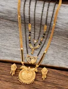 Combo of 4 Pcs Mangalsutras with Earrings Set for Women 