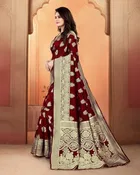 Banarasi Silk Jacquard Embroidery Saree for Women 