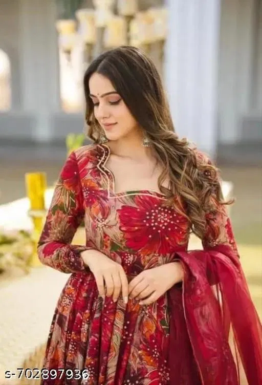 Floral Printed Kurti for Women (Multicolor, XXXL)