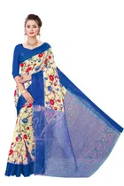 Cotton Linen Printed Saree for Women 