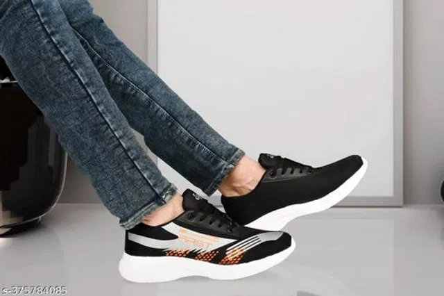 Casual Shoes for Men (Black, 8)
