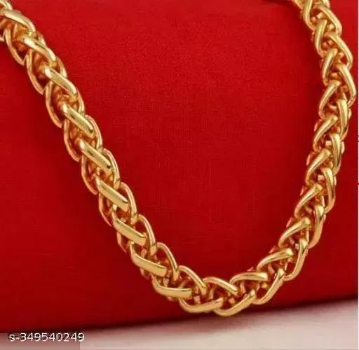 Brass Chain for Men (Gold, Pack of 1)