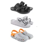 Combo of Sliders with Flipflops & Clogs for Men 