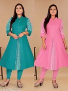 Solid Cotton Blend Kurti for Women, Pack of 2 