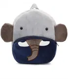 Elephant Toddler Bag Plush Mini Travel Bag for Baby Girl Boy (Blue, Grey)