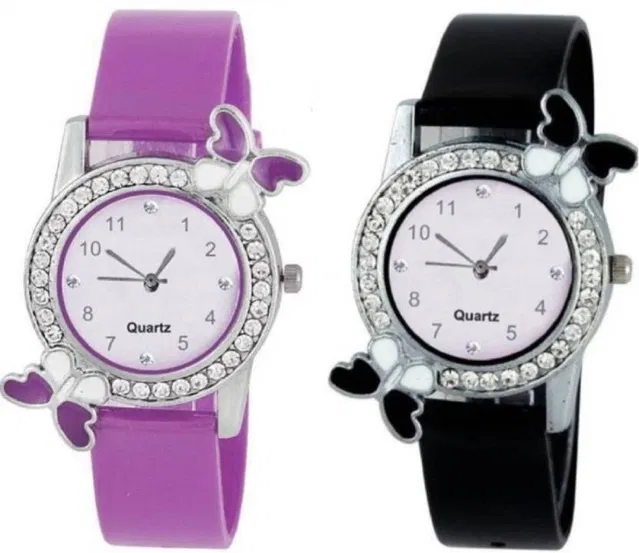 Analog Watches for Women & Girls (Multicolor, Pack of 2)