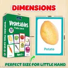 Vegetables Flash Cards for Kids Multicolor Early Learning Educational Cards for Toddlers Preschool Nursery KG Students Sight Words Brain Development Homeschooling Activity Durable Laminated Cards