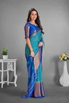 Moss Chiffon Printed Saree for Women 