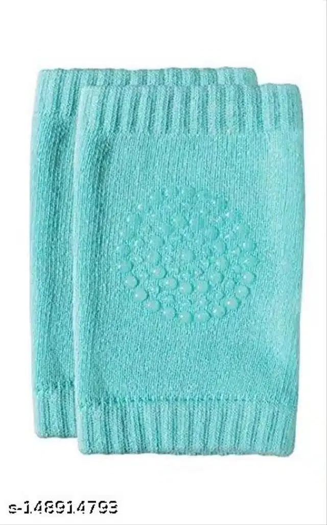 Cotton Anti-Slip Knee Protector Pads for Infants (Sea Green)