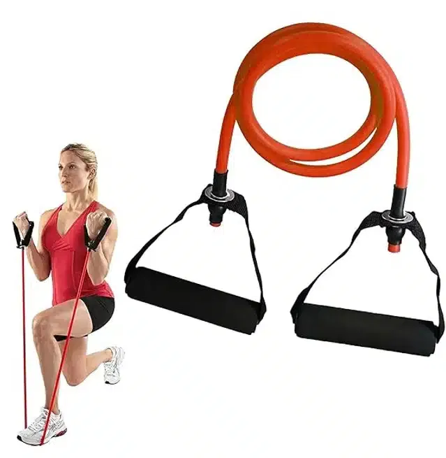 Double Toning Tube Resistance Band for Men & Women (Multicolor)