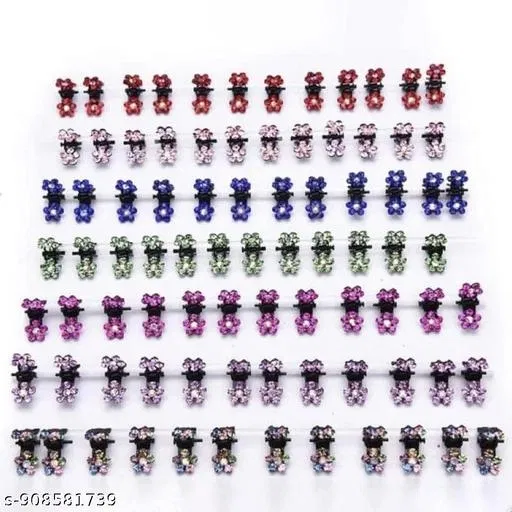 Everyday Hair Clips for Women (Multicolor, 3 Pcs)