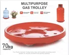 2 in 1 LPG Cylinder Trolley 1 Pcs with Wheels Gas Bottle, Oilcan Trolley Stand Gas Cylinder Trolley