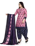 Cotton Suit Fabric with Dupatta for Women 