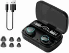 M10 Wireless Bluetooth Earbuds with Smart LED Display & Charging Case (Black)