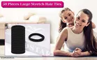Cotton Cloth Fabric Hair Ties for Women, Pack of 50 
