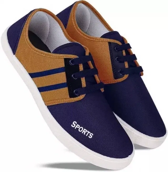Sky High Men Casual Shoes 351-TAN (Blue, 8)
