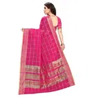 सिद्धिदाता टेक्सटाइल विमेंस कोटा डोरिया कॉटन साड़ी विद अन-स्टीट्च्ड ब्लाउज पीस 