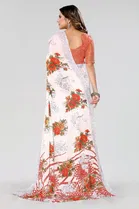 Georgette Printed Saree for Women 