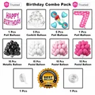 Mermaid Princess Theme 7th Happy Birthday Decoration,Multicolour,Set Of 1