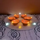Water Sensored LED Diyas (Brown, Pack of 6)