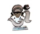 Metal Ganesha Idol for Home & Office (Silver)