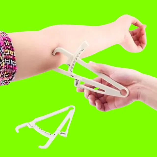 Lightweight Eco-Friendly Body Fat Measuring Caliper (Multicolor, Pack of 1)