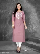 Chevron Embroidered Cotton Kurti for Women 