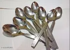 Stainless Steel Spoons (Silver, Pack of 12)