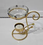 Metal Decorative Electric Moroccan-Style Oil Burner with Oil 