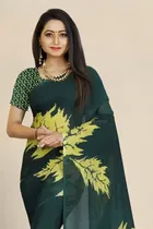 SVB जॉर्जेट साड़ी विद ब्लाउज फॉर विमेंस 