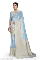 Jacquard Zari Woven Saree for Women 