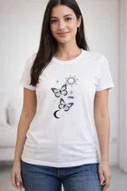 Cotton Blend Printed T-shirt for Men, White 