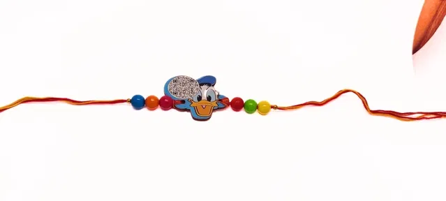 Synthetic Rakhi for Kids (Multicolor, Pack of 1)
