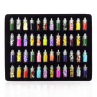 Set of 3D Nail Art Glitter Bottle Acrylic Rhinestone Decoration Kit (Multicolour, Pack of 48) (SE-43)