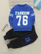 Hosiery Cotton Full Sleeves T-Shirt with Pant Clothing Set for Kids 