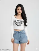 Lycra Top for Women, White 