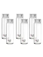 CELLO H2O Round Unbreakable Plastic Water Bottle 1 Liter (Transperant, Pack of 6)
