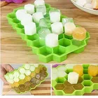 Silicon Honeycomb Shape Ice Cube Mould Tray-37 Cavities Mold, Pack of 2, Assorted
