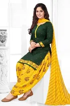 Punjabi Floral Unstitched Suit for Women 