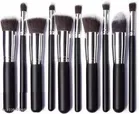 KAYI 10 Piece Makeup Black Brushes Set Tool Pro Foundation Blending Blush Eyeliner Face Powder Brush Kit 
