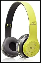 P47 Foldable Wireless Bluetooth Headphone with Mic & SD Card Support 