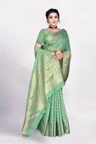 Organza Zari Woven Saree for Women 