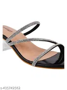 Solid Pointed Toe Block Heels for Kids 